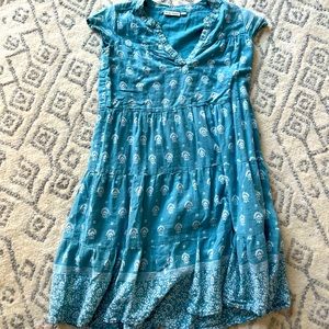Roberta roller blue and white cotton dress